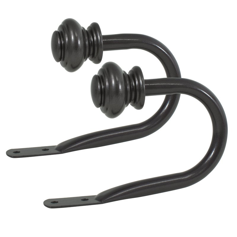 Decopolitan Urn Holdback Pair, Bronze - Image 1